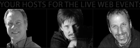 Event Hosts Ted Dekker, Carl Medearis, and David Beasley